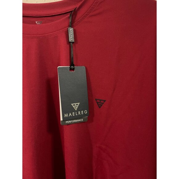 Maelreg Performance Long Sleeve Shirt Red for Men Size L - Picture 4 of 7